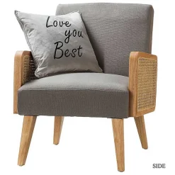 Kirklands Home Upholstered Velvet Accent Chair Gray Discount