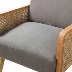 Kirklands Home Upholstered Velvet Accent Chair Gray Discount