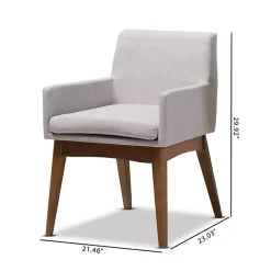 Kirklands Home Upholstered Walnut Dining Chairs, Set of 2 Gray Outlet