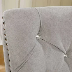 Kirklands Home Upholstered Wingback Dining Chairs, Set of 2 Gray Clearance