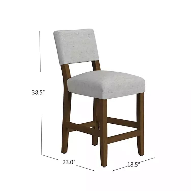 Kirklands Home Upholstered Wood Counter Stool Gray