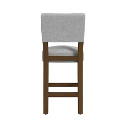 Kirklands Home Upholstered Wood Counter Stool Gray