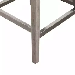 Kirklands Home Upholstered Wood Swivel Counter Stool Gray Online