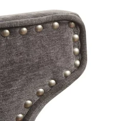 Kirklands Home Upholstered Wood Swivel Counter Stool Gray Online
