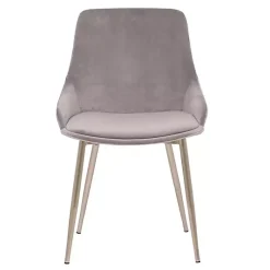 Kirklands Home Velvet Heidi Dining Chair Gray Hot