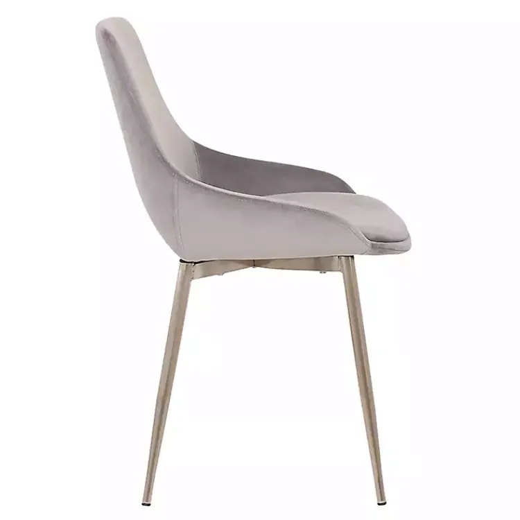 Kirklands Home Velvet Heidi Dining Chair Gray Hot