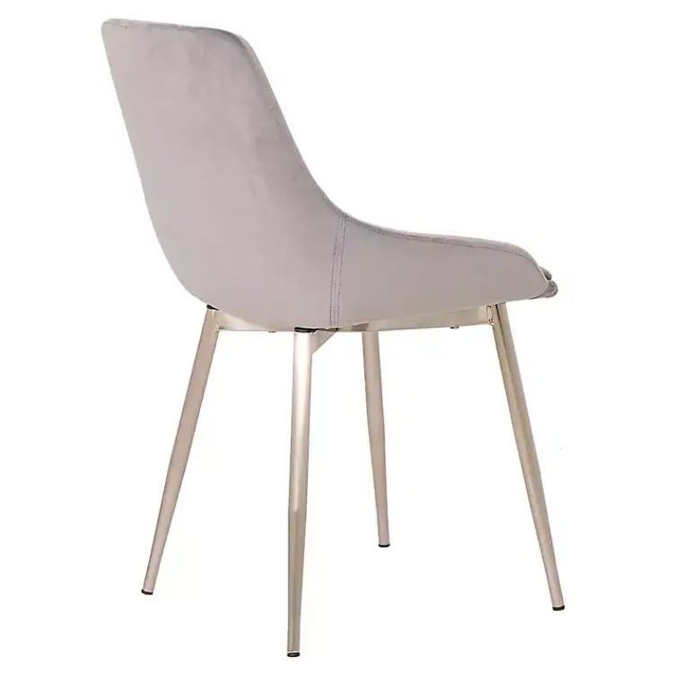 Kirklands Home Velvet Heidi Dining Chair Gray Hot