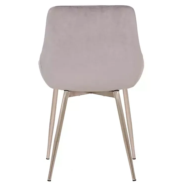 Kirklands Home Velvet Heidi Dining Chair Gray Hot