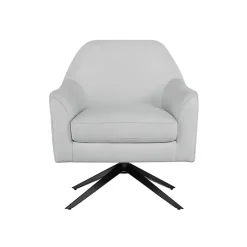 Kirklands Home Velvet Swivel Accent Chair Gray Outlet