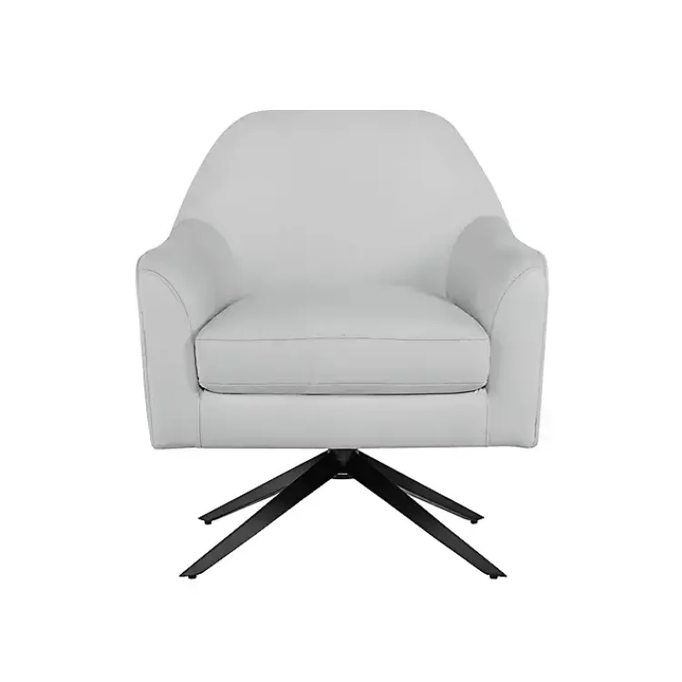 Kirklands Home Velvet Swivel Accent Chair Gray Outlet