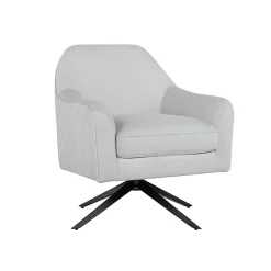 Kirklands Home Velvet Swivel Accent Chair Gray Outlet