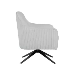 Kirklands Home Velvet Swivel Accent Chair Gray Outlet