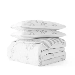 Kirklands Home Gray Vines Reversible 3-pc. Queen Quilt Set Sale