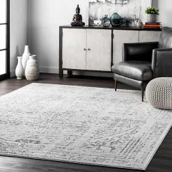 Kirklands Home Gray Vintage Distressed Area Rug, 12x18 Discount
