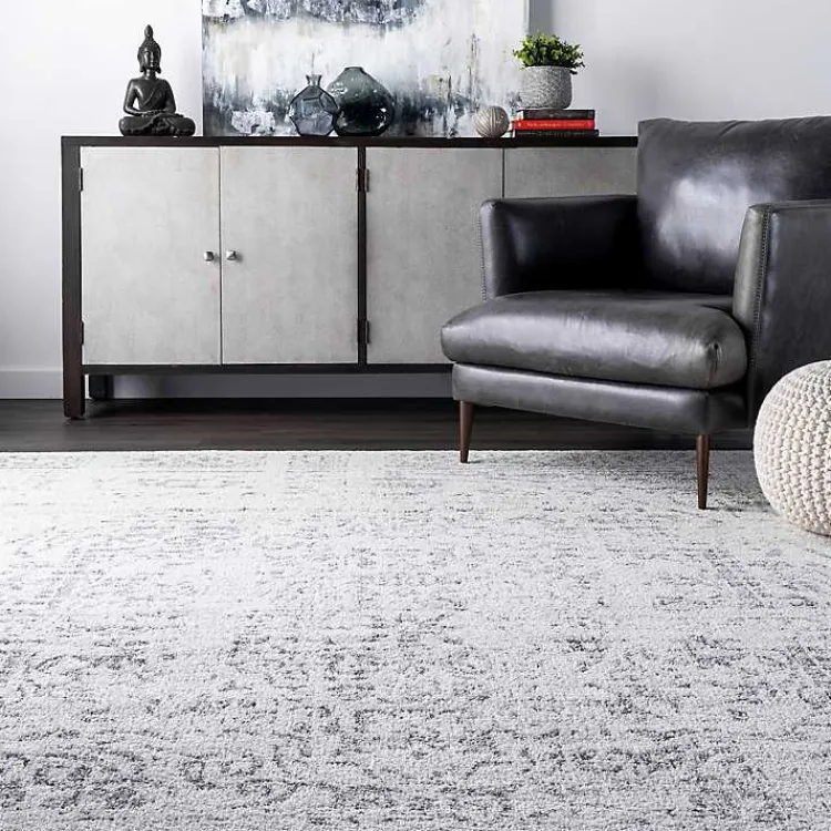 Kirklands Home Gray Vintage Distressed Area Rug, 8x12 Online