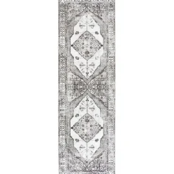 Kirklands Home Gray Vintage Medallion Washable Runner Online