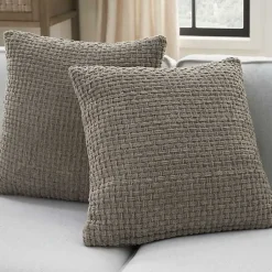 Pillows>Kirklands Home Waffle Knit Chenille Throw Pillows, Set of 2 Gray