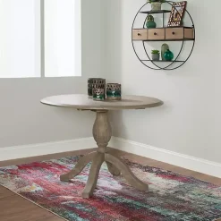 Kirklands Home Gray Wash Drop Leaf Dining Table Discount