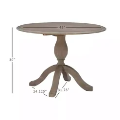 Kirklands Home Gray Wash Drop Leaf Dining Table Discount
