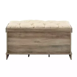 Kirklands Home Gray Wash Entryway Bench and Storage Bins Tan Online