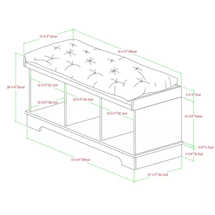 Kirklands Home Gray Wash Entryway Bench and Storage Bins Tan Online