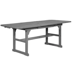 Kirklands Home Wash Extendable Outdoor Dining Table Gray Online