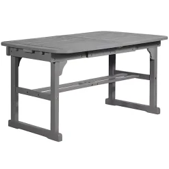 Kirklands Home Wash Extendable Outdoor Dining Table Gray Online