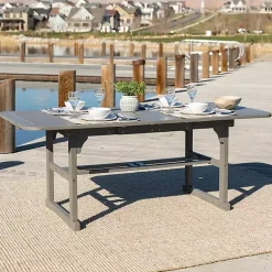 Kirklands Home Wash Extendable Outdoor Dining Table Gray Online