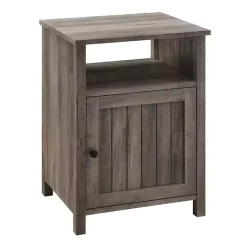 Kirklands Home Wash Grooved Door Side Table Gray Online