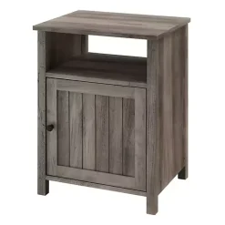 Kirklands Home Wash Grooved Door Side Table Gray Online