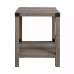 Kirklands Home Wash Industrial X-Frame Accent Table Gray Discount