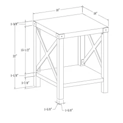 Kirklands Home Wash Industrial X-Frame Accent Table Gray Discount