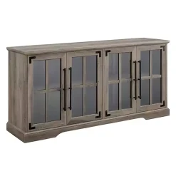 Kirklands Home Wash Window 4-Door TV Stand Gray Outlet