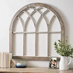 Kirklands Home Weathered Arch Wood Wall Plaque Gray Hot