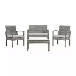 Kirklands Home Wicker Frame 4-pc. Outdoor Living Set Gray Online