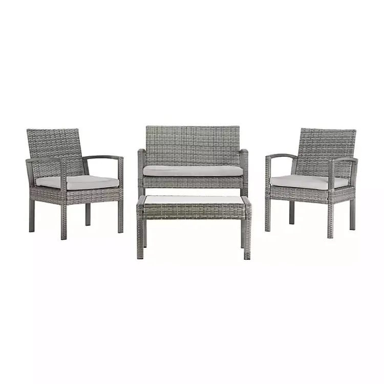 Kirklands Home Wicker Frame 4-pc. Outdoor Living Set Gray Online