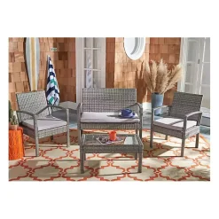 Kirklands Home Wicker Frame 4-pc. Outdoor Living Set Gray Online