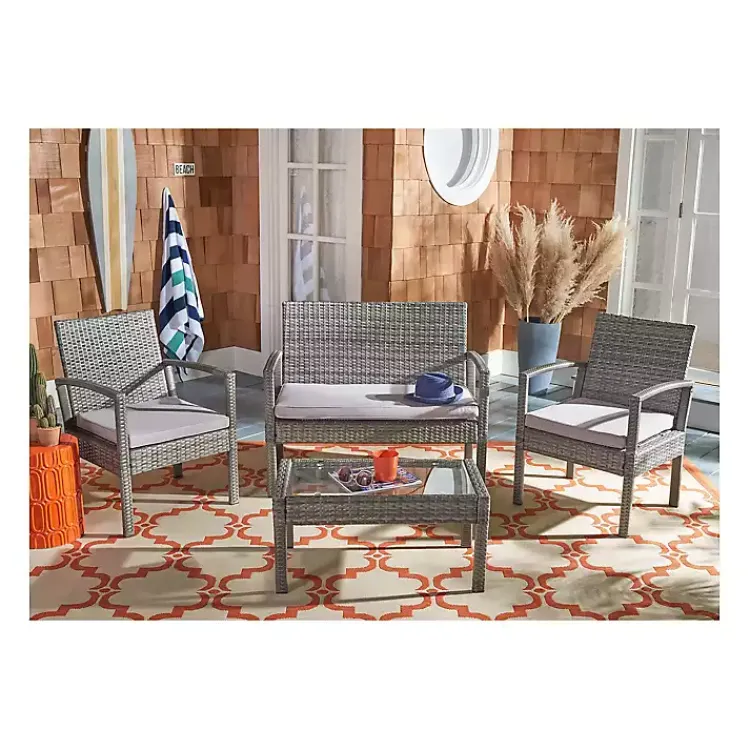 Kirklands Home Wicker Frame 4-pc. Outdoor Living Set Gray Online