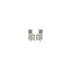 Kirklands Home Gray Wilbur Cane Back Counter Stools, Set of 2 New