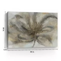 Kirklands Home Wildflower Canvas Art Print Gray Clearance