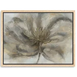 Kirklands Home Wildflower Framed Canvas Art Print Gray Clearance