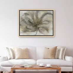 Kirklands Home Wildflower Framed Canvas Art Print Gray Clearance