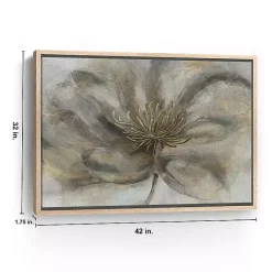 Kirklands Home Wildflower Framed Canvas Art Print Gray Clearance