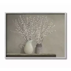 Kirklands Home Willow Flower in Vases Framed Art Print Gray Discount