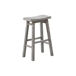 Kirklands Home Wire Brush Saddle Bar Stools, Set of 2 Gray Best