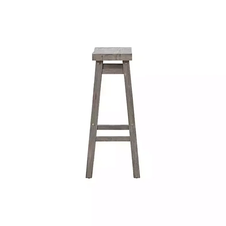 Kirklands Home Wire Brush Saddle Bar Stools, Set of 2 Gray Best