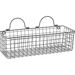 Kirklands Home Gray Wire Wall Baskets, Set of 2 Clearance