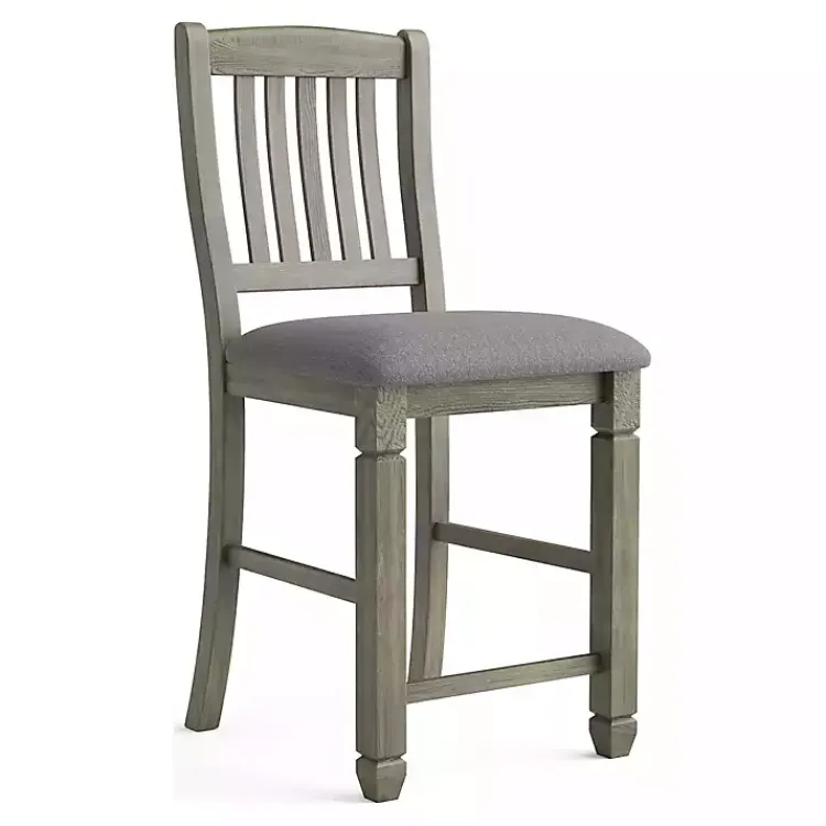 Kirklands Home Wire-Brushed Noreste Counter Stools, Set of 2 Gray