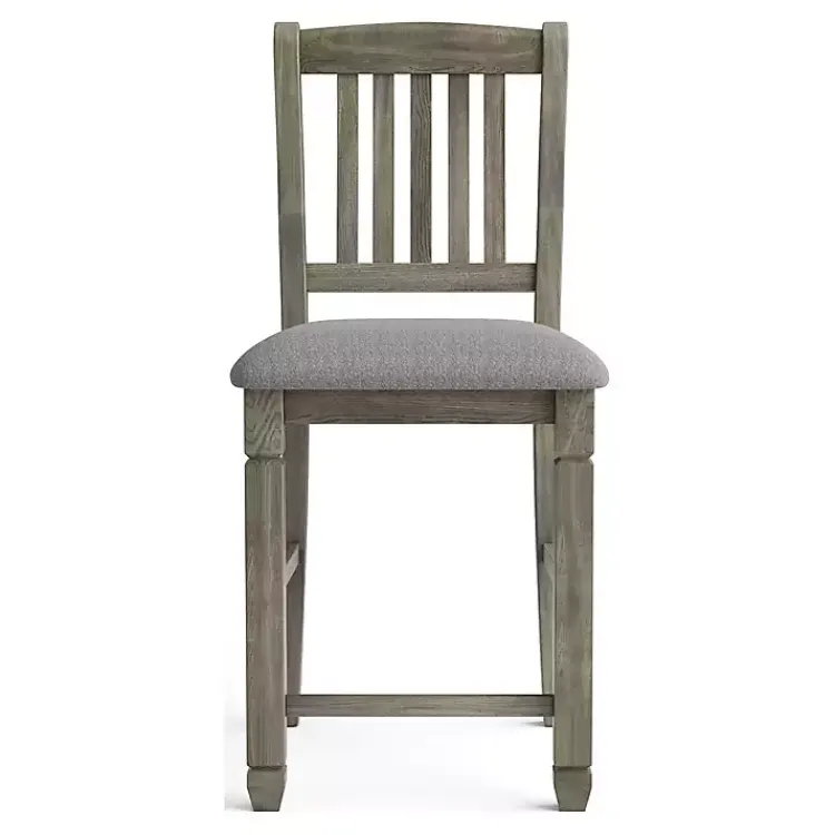 Kirklands Home Wire-Brushed Noreste Counter Stools, Set of 2 Gray