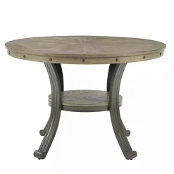 Kirklands Home Wood and Upholstered Chairs 5-pc. Dining Set Gray Hot